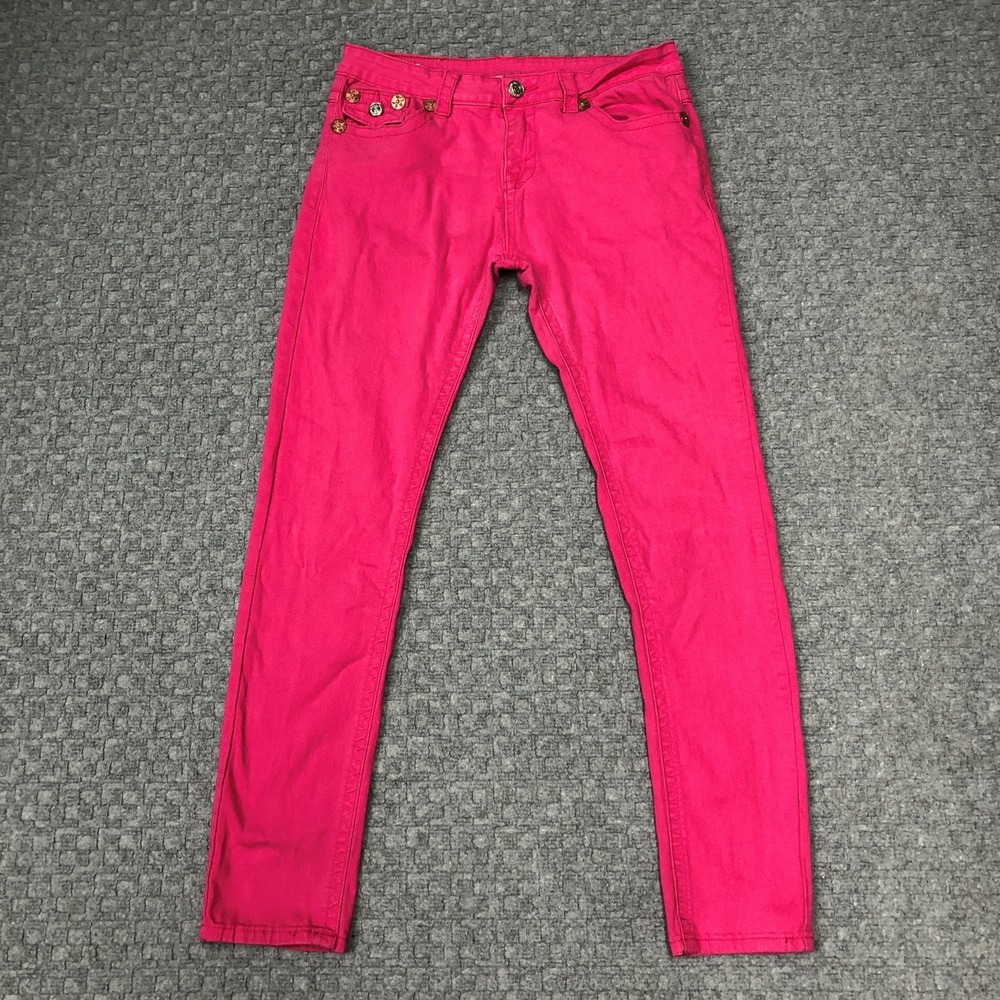 True Religion Jeans Womens 34 Pink Joey Super T Made in USA Capsule Barbiecore